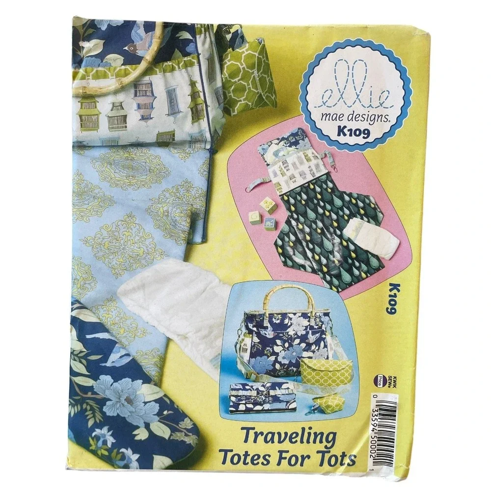 Ellie‎ Mae Designs K109 Traveling Totes for Tots Kids Sewing Pattern UNCUT FF